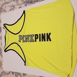 Fits large Pink lime green racerback tank